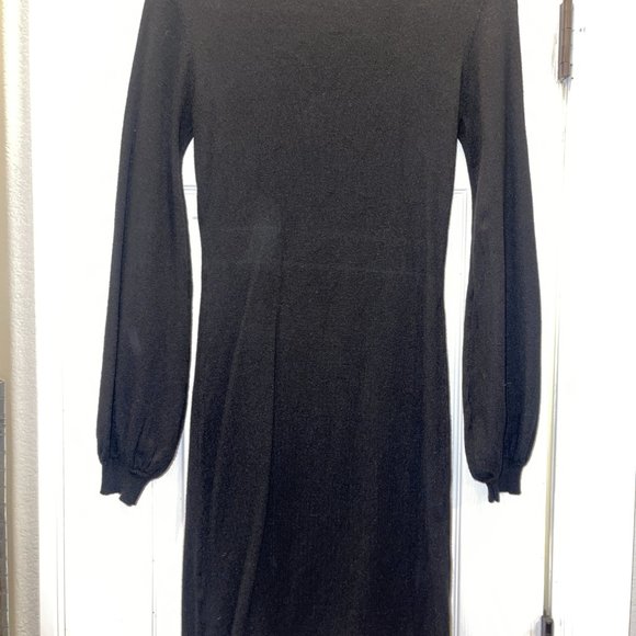 BEBE Black Sweater Dress with Keyhole cut out. Size Medium - Picture 5 of 6